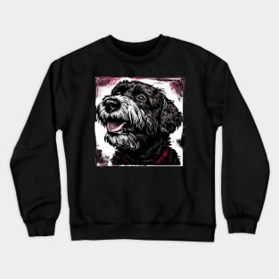 Retro Art Black Russian Terrier Dog Lover Crewneck Sweatshirt